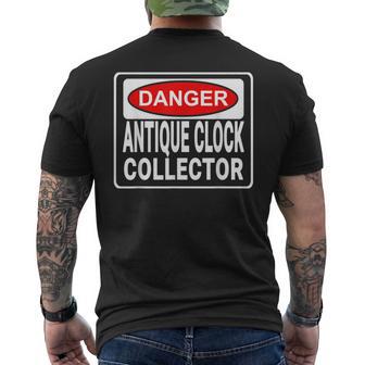 Danger Antique Clock Collector Men's T-shirt Back Print - Monsterry