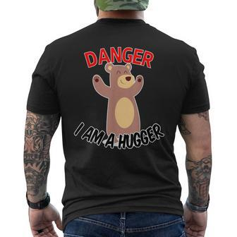 Danger I Am A Hugger Men's T-shirt Back Print - Seseable