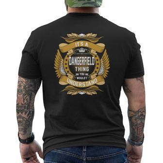 Dangerfield Name Dangerfield Family Name Crest V2 Mens Back Print T-shirt | Seseable UK
