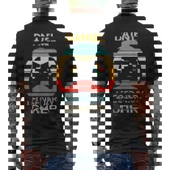 Daniel Name Personalized Legendary Gamer Men's T-shirt Back Print - Monsterry