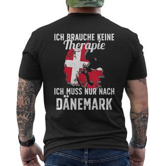 Danish Flag I Denmark Holiday I Denmark T-Shirt mit Rückendruck - Geschenkecke