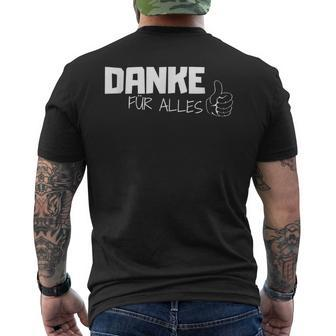 Danke Dankeschöndanke Für Alles Danklich German Language T-Shirt mit Rückendruck - Seseable