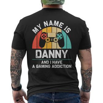 Danny Name Personalized Gaming Geek Birthday Men's T-shirt Back Print - Seseable