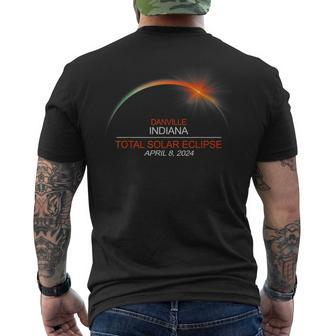 Danville Indiana Eclipse 2024 Total Solar Men's T-shirt Back Print | Mazezy DE