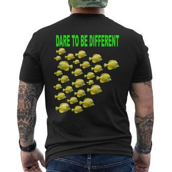 Dare To Be Different & Swim Your Own Pathway Men's T-shirt Back Print - Monsterry UK