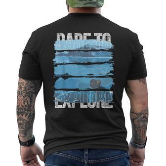 Dare To Explore Arctic Men's T-shirt Back Print - Monsterry