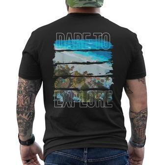 Dare To Explore Beach Men's T-shirt Back Print - Monsterry AU