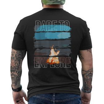 Dare To Explore Camping Outdoors Men's T-shirt Back Print - Monsterry DE