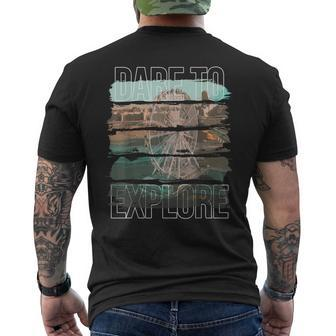 Dare To Explore City Men's T-shirt Back Print - Monsterry CA
