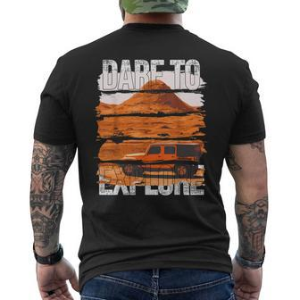 Dare To Explore Desert Men's T-shirt Back Print - Monsterry