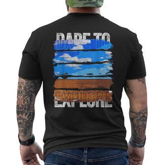 Dare To Explore Fields Men's T-shirt Back Print - Monsterry AU