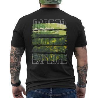 Dare To Explore Locomotive Men's T-shirt Back Print - Monsterry UK