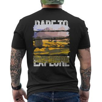 Dare To Explore Meadows Men's T-shirt Back Print - Monsterry