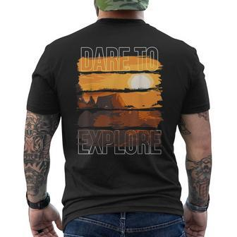 Dare To Explore Outdoors Men's T-shirt Back Print - Monsterry AU