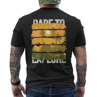 Dare To Explore Summer Men's T-shirt Back Print - Monsterry