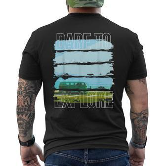 Dare To Explore Traveling Men's T-shirt Back Print - Monsterry