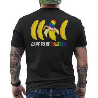 Dare To Be Yourself Bananas Gay Lgbt Pride Men's T-shirt Back Print - Monsterry DE