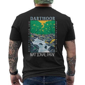 Dartmoor National Park Becky Falls Vintage Distressed Men's T-shirt Back Print - Monsterry UK