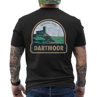 Dartmoor National Park Brentor Church England Vintage Men's T-shirt Back Print - Monsterry AU