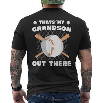 Das Ist Mein Enkel Da Draußen Baseball- T-Shirt mit Rückendruck - Seseable