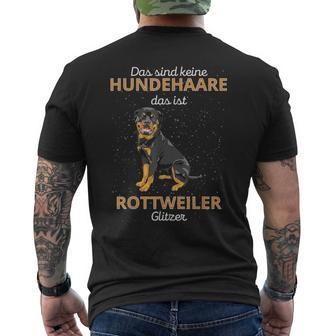 Das Sind Keine Hundehaare Das Ist Rottweiler Glitzer T-Shirt mit Rückendruck - Seseable