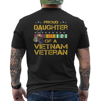 Daughter Of A Vietnam Veteran I'm Proud My Dad Mens Back Print T-shirt | Mazezy