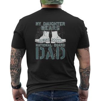 My Daughter Wears Combat Boots National Guard Dad Mens Back Print T-shirt | Mazezy