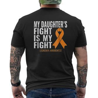 My Daughters Fight Is My Fight Leukemia Awareness Mens Back Print T-shirt - Thegiftio UK