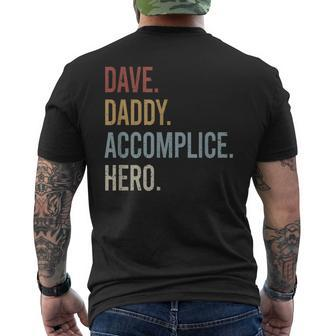 Dave Daddy Accomplice Hero Retro Style Vintage Men's T-shirt Back Print - Seseable