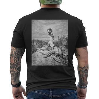 David And Goliath Gustave Dore Men's T-shirt Back Print - Monsterry CA