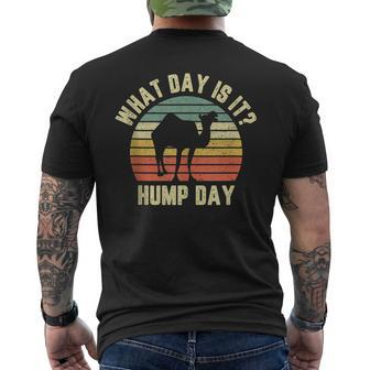 What Day Is It Camel Retro Hump Day Men's T-shirt Back Print - Monsterry