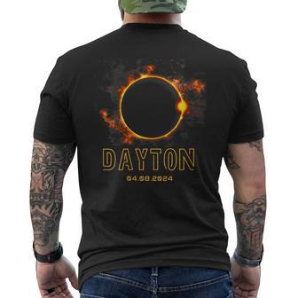 Dayton Ohio Total Solar Eclipse 2024 April 8Th Souvenir Men's T-shirt Back Print - Thegiftio UK