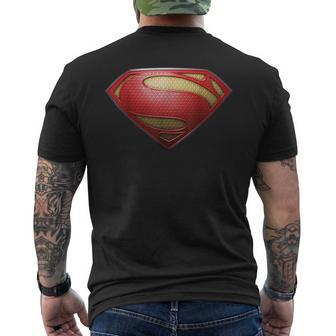 Dc Man Of Sl Logo Texturedd Men's T-shirt Back Print - Thegiftio UK