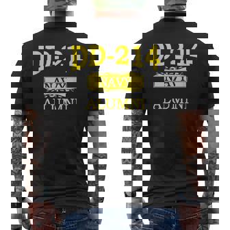Dd-214 Navy Alumni Veteran Day Retired Vintage Military Mens Back Print T-shirt - Thegiftio UK
