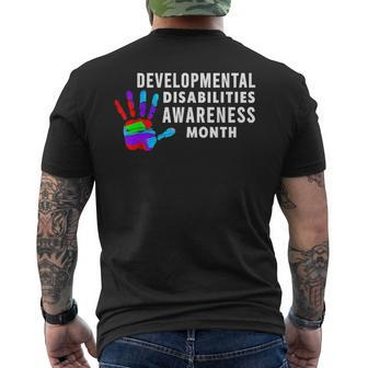 Dd Awareness Developmental Disabilities Awareness Month Men's T-shirt Back Print - Monsterry CA