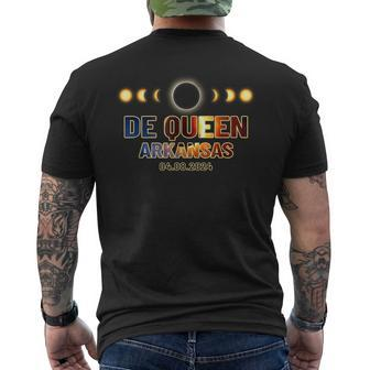 De Queen Arkansas Total Solar Eclipse April 8 2024 Men's T-shirt Back Print | Mazezy CA