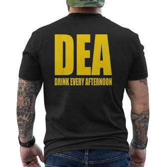 Dea Drink Every Afternoon Drinking Parody Mens Back Print T-shirt - Thegiftio UK