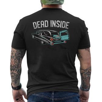 Dead Inside Casket Hearse Men's T-shirt Back Print - Monsterry