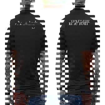 Dear Person Behind Me World Is A Better Place You Are Enough Men's T-shirt Back Print - Thegiftio