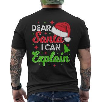 Dear Santa I Can Explain Christmas Joke Santa Claus Mens Back Print T-shirt - Thegiftio UK