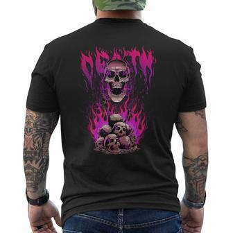 Death Creepy Skulls Religious Ritual Witchcraft Pagan Occult Men's T-shirt Back Print - Monsterry