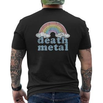 Death Metal Rainbow Retro Vintage Rock Music Metalhead Cute Mens Back Print T-shirt - Thegiftio UK