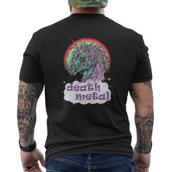 Death Metal Zombie Unicorn Mens Back Print T-shirt - Thegiftio UK