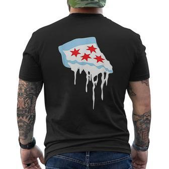 Deep Dish Chicago The Chicago Flag As Pizza Mens Back Print T-shirt - Thegiftio UK