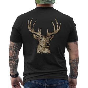 Deer Gear For Hunters Camo Whitetail Buck Men's T-shirt Back Print - Monsterry DE