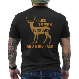 Deer Hunting Quote For Hunters I Like Em With Long Legs Mens Back Print T-shirt - Thegiftio UK