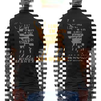 Deer Hunting Quote For Hunters I Like Em With Long Legs Mens Back Print T-shirt - Thegiftio UK