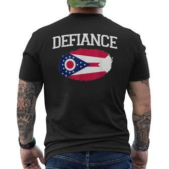Defiance Oh Ohio Flagge Vintage Usa Sport Herren Damen T-Shirt mit Rückendruck - Seseable