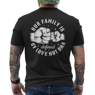 Defined By Love Not Dna Adoption Family Adoption Day Men's T-shirt Back Print - Monsterry