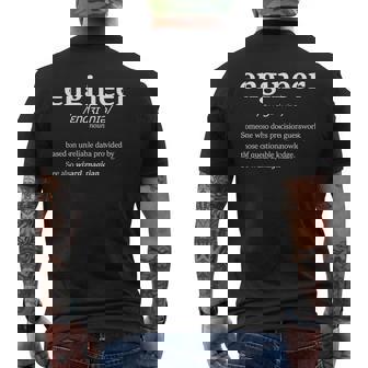 The Definition Of Engineer Mens Back Print T-shirt - Thegiftio